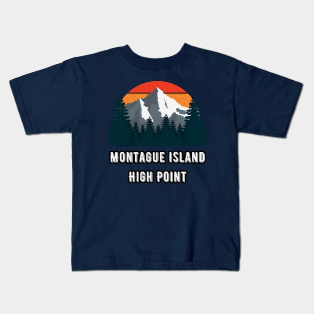 Montague Island High Point Kids T-Shirt by Canada Cities